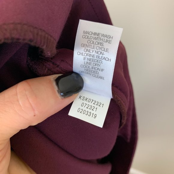 J. Jill Ponte Knit Pencil Skirt - Burgundy, Large - NEW - Picture 7 of 7
